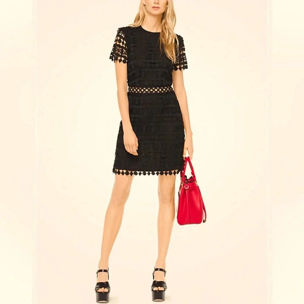 Michael Kors geometric floral lace dress size 0